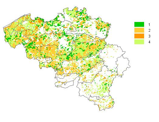 gemiddeld in maart en april tot gemiddeld in mei en juni. Echte schade door de droogte kan tot op vandaag (nog) niet vastgesteld worden aan de hand van deze satellietbeelden.