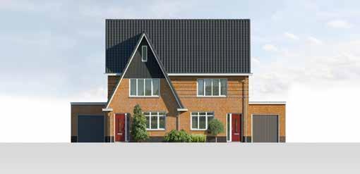 type 12a, standaard verdieping 1e OOSTZAAN 10 TWEE-ONDER-ÉÉN-KAPWONINGEN AAN HET WATER B DEELGEBIED 5700 240 Twee-onder-één-kapwoning 444, 448, 450 en 452 (445, 447, 449 en 453 gespiegeld) 5700 240