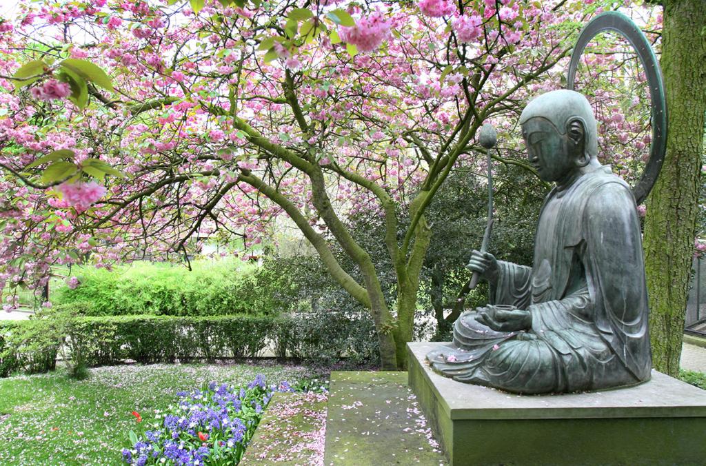 Erfgoed Dainichi Nyorai Standplaats: Japanse Paradijs Tuin Dainichi Nyorai, ookwel Grote zon Boeddha, represen teert alwetendheid, het overal tegelijkertijd aanwezig zijn en in alle (wind)richtingen