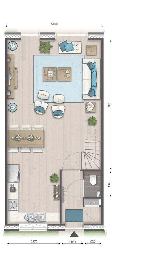 WONINGTYPE DE FUUT Begane grond met tuin WONINGTYPE DE FUUT