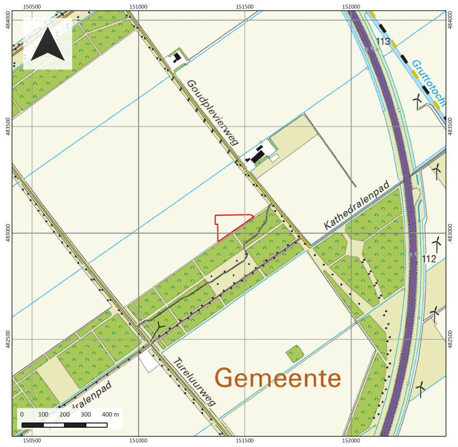 3. Afbakening van het plan en onderzoeksgebied Gemeente Almere Stadsdeel AlmereHout Oosterwold Toponiem 5H Goudplevierweg BloemGrimminck Kaartblad 26D Coördinaten 151.450 / 483.