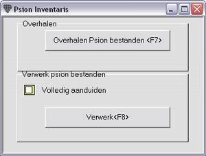 Psion Workabout Inventarisopname Menu Aankopen, Beheer inventarisopname Om met de Psion Workabout de inventaris op te nemen, dient u eerst de vorige inventarisopname uit het toestel te verwijderen.