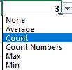 Alhoewel de functie op de totaalrij count ( aantal ) is, rekent Excel hier toch met subtotaal.
