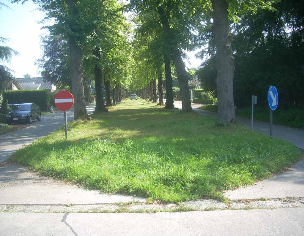 Inrichtingsplan Stadsbos Deinze 8 Inrichting middenberm Gampelaeredreef Gampelaeredreef De middenberm van de