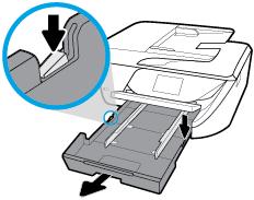 Een papierstoring in de invoerlade verhelpen 1. Trek de uitvoerlade naar boven. 2. Trek de invoerlade naar buiten om ze te verlengen. 3.