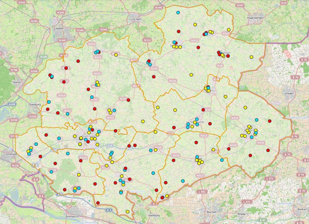 Consequenties In dit scenario zouden 50 van de 162 scholen tussen nu en 2020 moeten samengaan met een andere school. De meeste van deze scholen staan in de gemeenten Berkelland en Bronckhorst.