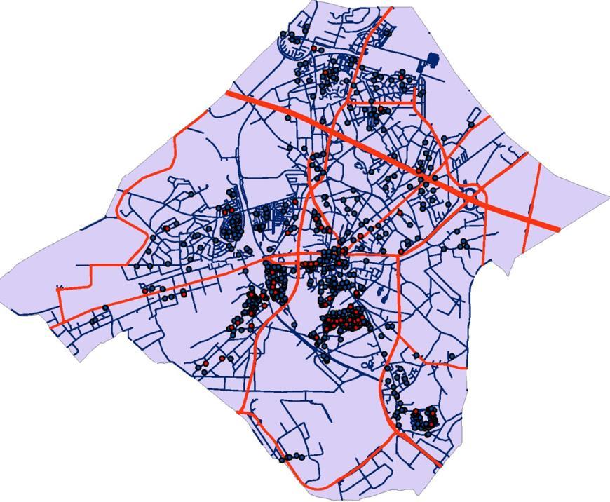 Time-Spatial Gridanalysis > Geografische verdeling van de mensen met en zonder COPD ( Genk drie