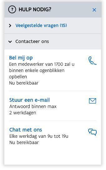 Admin Titel Connectie met contactcenter Settings: campagnecode FAQs Vraag 1 ----- <tag1>, <tag3> Vraag 2------ <tag1>, <tag2> Referentie Embedded code <script type="text/javascript" src="//widgets.