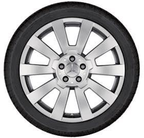 11 Vijf-dubbelspaaks velg 50,8 cm (20 inch), afwerking: himalaya grey, Velg: 8,5 J x 20 ET 42 band: 235/45 R20 XL 2) A204 401 1304 7X21 608,48 Velg: 9 J x 20 ET 54 I band: 265/40 R20 XL 2) A204 401