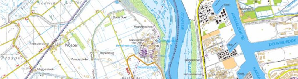 Daarna volgen Berendrecht (3,3 km in NO) en Zandvliet (4 km in NO). Al deze woonzones zijn gelegen op rechteroever (overkant van de Schelde).