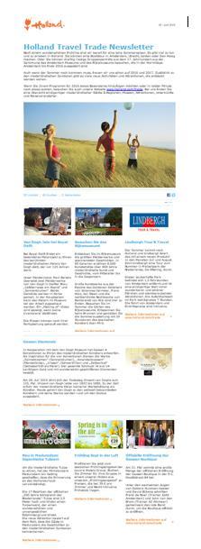 Travel Trade Newsletter Als partner heb je recht op opname