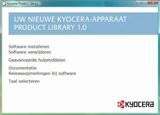 Voorbereiding voor het gebruik 4 Klik op Software installeren. De softwareinstallatiewizard gaat van start. Vanaf dit punt is de procedure afhankelijk van uw Windows-versie en uw verbindingsmethode.