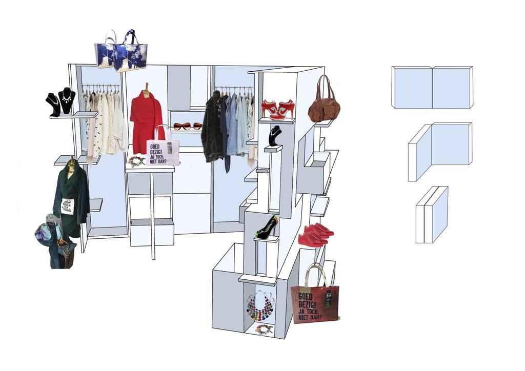 Fase 1 Schetsontwerp: in deze fase onderzoeken we de mogelijkheden om een marktkraam te maken van circulaire materialen, verbinden deze met de wensen en eisen van Jenny en de gemeente, en werken deze