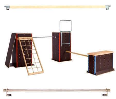 in de kijker // 9 Cubes en boxes, eindeloze combinaties Met springkasten, rekstokken, landingsmatten, wandrekken en trampolines kan je al een uitdagend