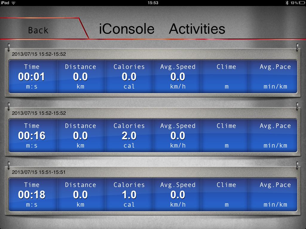 When you want to set an other different route you need to go back to the GYM CENTER menu and follow the previous steps again.