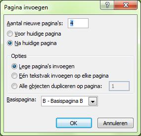 aan in je tijdschrift. Pagina invoegen Klik met de rechter muisknop op de startpagina en klik op Pagina invoegen.