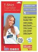 TEKEN- EN HOBBYPAPIER Hobbypapier en -karton T-shirt Transfer Paper Ft 21 x 2,7 cm (A4) Voor