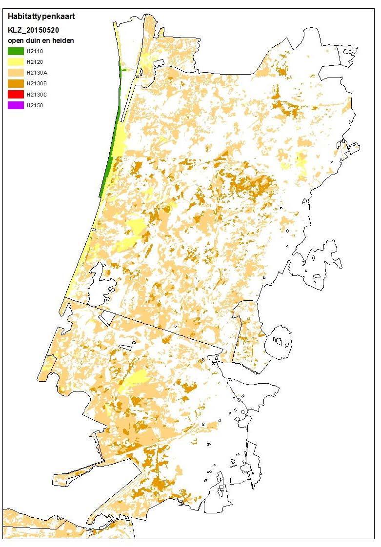 Ontwerp Natura 2000 beheerplan Kennemerland-Zuid Provincie Noord-Holland 140 steeds het meest voorkomende habitattype (habitattype 1 in de database) weer te geven ten koste van de minder voorkomende