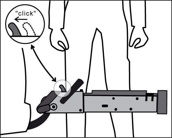 Open het klemmechaniek door de vergrendellip naar de lichtbakzijde te bewegen (zie afbeelding 4).