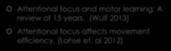 Motorisch leren Attentional focus and motor