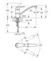 1 Kranen Grohe Grohe Eurocube Eenhendelkeukenmengkraan.