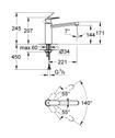 Kranen Grohe 1 Grohe Eurosmart Cosmopolitan Eco met lage uitloop