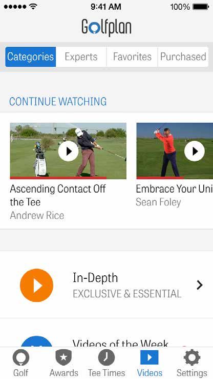GOLFPLAN Met Revolution Golfs uitgebreide en dynamische videobibliotheek met experts als Martin Chuck,