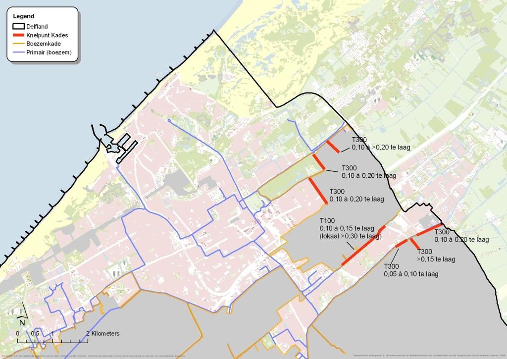 Maatgevende boezemwaterstand overstijgt hoogte boezemkades In 2011 zijn met het rekenmodel van het polder-boezemsysteem de herhalingstijden van boezemwaterstanden nauwkeurig bepaald door een lange