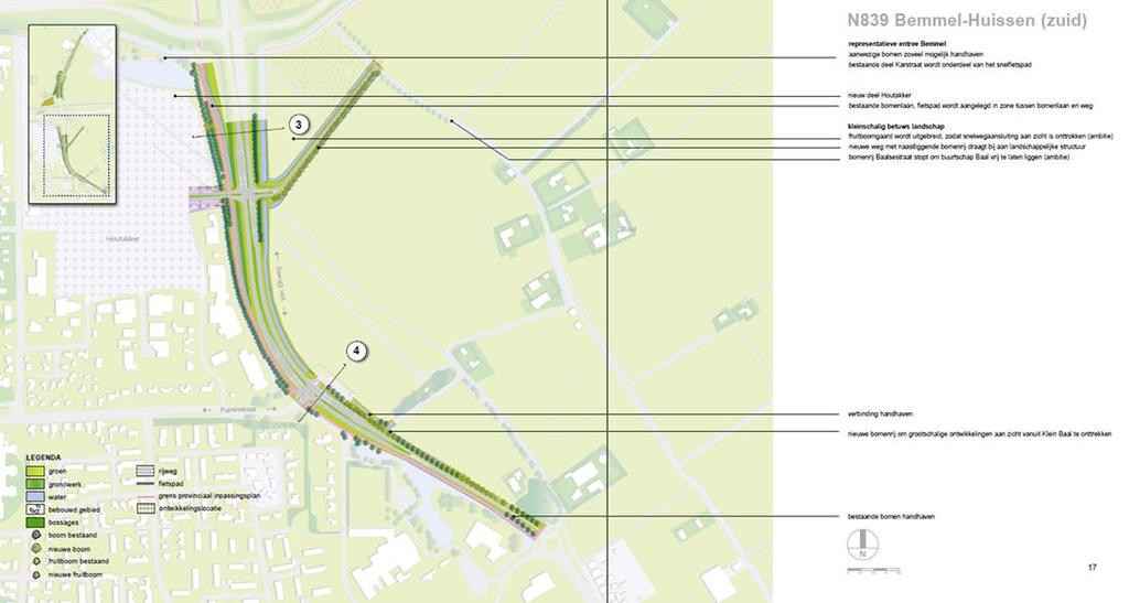 Figuur 9: Landschappelijke inpassing inclusief infrastructureel verkeersontwerp