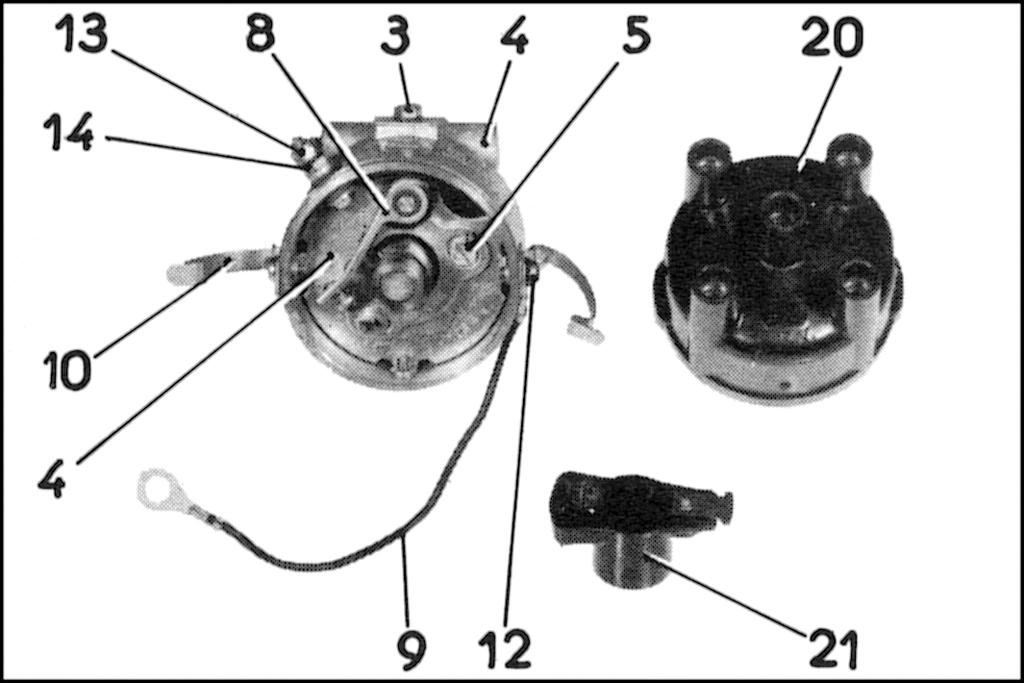 Zet de condensator (2) vast met behulp van bout (3) (tandring). 32. Monteer de primaire aansluiting (1) van te voren voorzien van de metalen ring (19), de céloron ring (18) en de isolatiestrip (17).