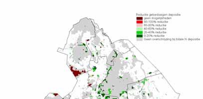 Figuur 18 Prioriteitenkaarten Ammoniak: natuurgebieden welke het eerst in aanmerking komen voor gebiedsgerichte maatregelen ten einde de natuur zo effectief