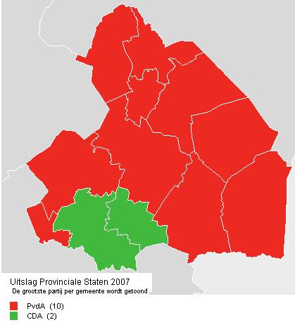 46 Provinciale Staten 2007 Provincie Drente Gemeente Borger-Odoorn % absoluut Kiesgerechtigden: 20510 Opkomst: 51.16 10492 Geldige stemmen: 51.01 10462 Blanco/ongeldig: 0.