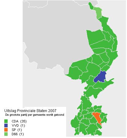 94 Provinciale Staten 2007 Provincie Limburg Gemeente Bergen (L) % absoluut Kiesgerechtigden: 10287 Opkomst: 43.12 4436 Geldige stemmen: 42.92 4415 Blanco/ongeldig: 0.