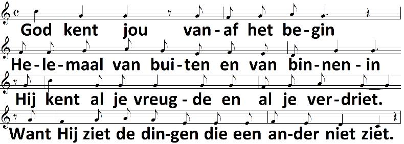 Bemoediging en groet Kyriëgebed staande (gemeente gaat zitten) Glorialied: Lied 885 1 en 2 1.Groot is uw trouw, o Heer, mijn God en Vader. Er is geen schaduw van omkeer bij U.