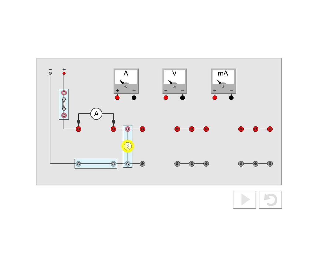 Elektrische stroomkring - BasElcircuitexcer08.swf - 2006-04-06-17:02 Laboratorium: elektrische stroom in een parallelschakeling Sluit de gloeilampen ergens op de laboratoriumtafel aan.