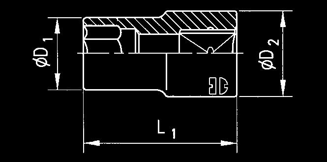 Dopsleutels voor buiten-torx /4 Dopsleutels voor binnen-torx /4 L D D2 3,86 4