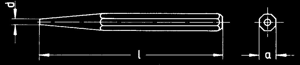 B = lichte uitvoering D = zware uitvoering Lengte l a d Gewicht Uit- Verp.