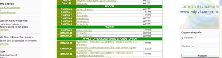 14 14 : Algemene richtlijnen monsterneming» CMA/1/A.