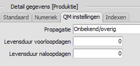 Gebruik de tijdvelden om een zich in de tijd ontwikkelend productiepatroon in te voeren, met behulp van de met de rechter muisknop op te roepen