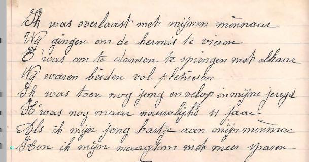 Naar de Kermis Johan In een liedjesschrift, circa 1915 volgeschreven door Maria Leonie ENIS uit Herent en ons bezorgd door haar kleindochter, vonden we ondermeer dit relaas terug over een