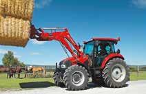 SNEL EN VEILIG Op Farmall A-tractoren zijn topsnelheden beschikbaar van 30 of 40 km/u, en voor extra vertrouwen bij het remmen in alle omstandigheden is een geremde vooras beschikbaar op alle