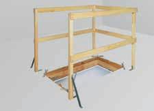 ACCESSOIRES TRAPHEK LXB-U Het grenenhouten traphek beschermt u tegen vallen in het trappengat als u zich op de zolder bevindt en vergemakkelijkt het