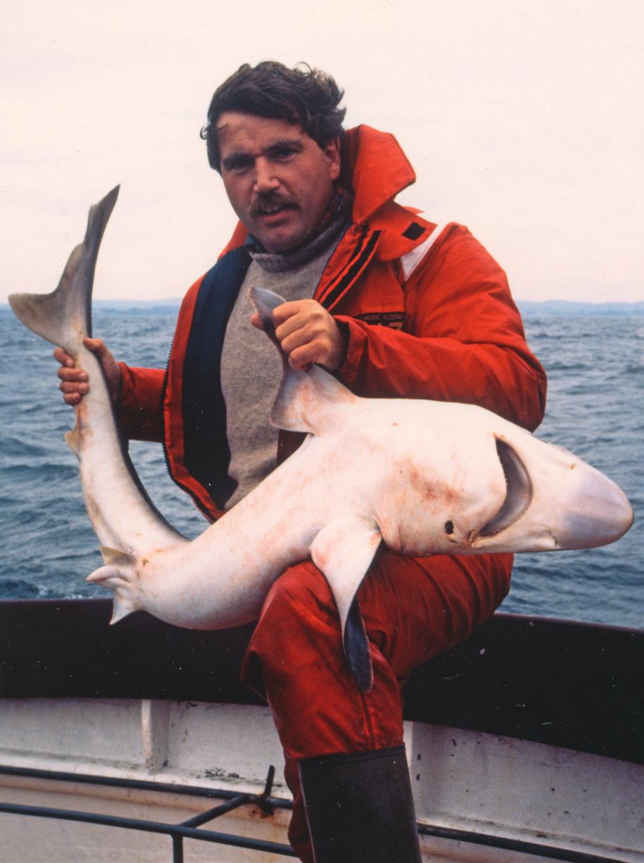 Men gebruikte voor Ruwe haai uit de Helaas werden de door henge- deze visserij een nylon lijn van Noordzee.