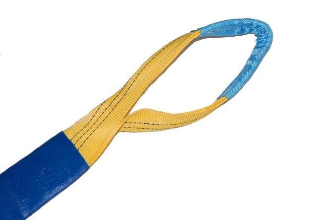 Universele blauwe PVC-beschermhoes Gebruikstoepassingen: Bescherming voor hijsbanden en roundslings (beschermt tegen insnijden, haken en schuren over scherpe hoeken