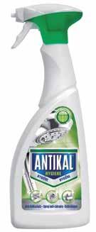 4084500290648 4084500290631 Antikal Hygiëne Spray 500ml Antikal is ideaal voor oppervlakken in je badkamer en keuken die in contact komen met