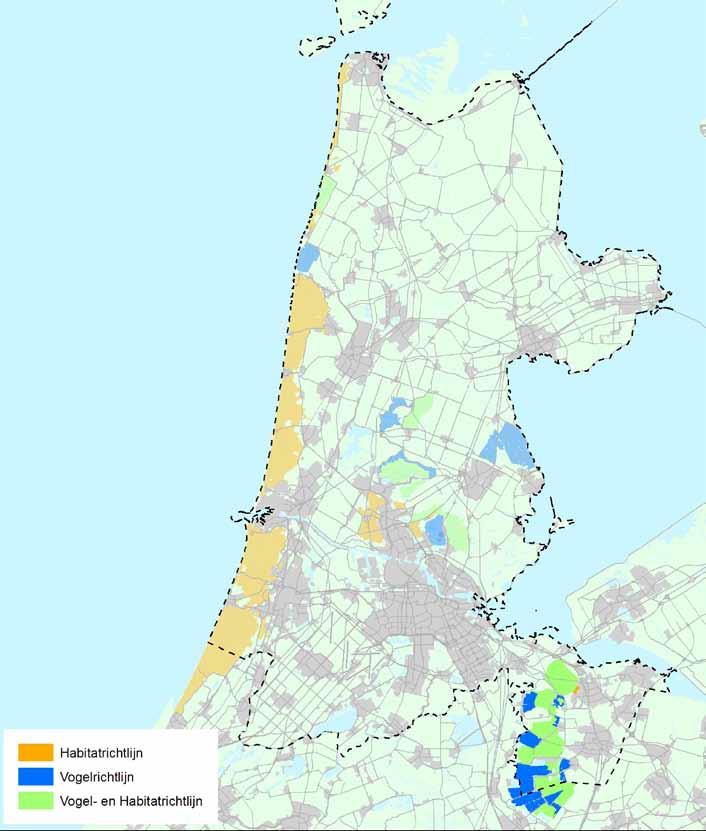 14 Overzicht van de Natura 2000 gebieden (Vogel- en Habitatrichtlijn) in Noord-Holland (m.u.v. Duinen en Lage Land Texel, IJsselmeer en Noordzeekustzone).