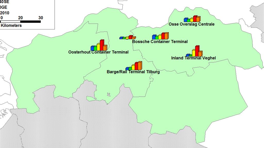 4. Vaargebied 5: West-Brabant, confrontatie vraag en aanbod Bron: TU Delft, 2012: Analyse beperkt tot