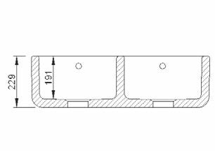 Double évier de cuisine avec trous d évacuation 
