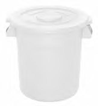 rest 7,05 Witte ronde containers Duurzame stevige polypropylene