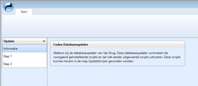 Update 2.5 Databaseupdater LET OP: Dit onderdeel is verplicht indien anders aangegeven op NISUpdate site.